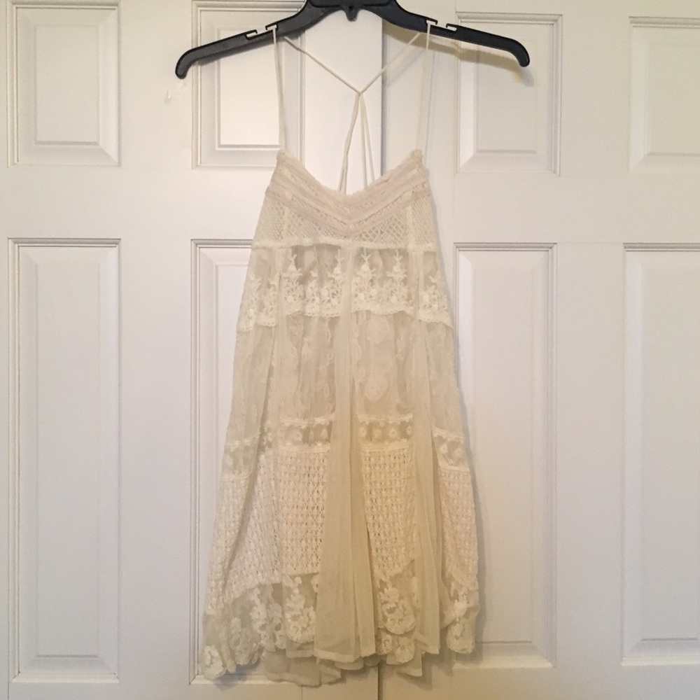 Kimchi Blue Flowy Lace See-Through Dress